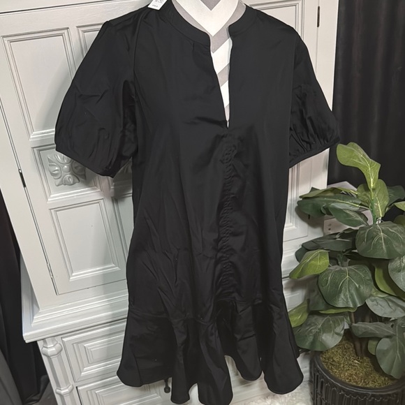 NWT J. Crew Delilah Black Dress in Cotton Poplin Size Large - Picture 5 of 13